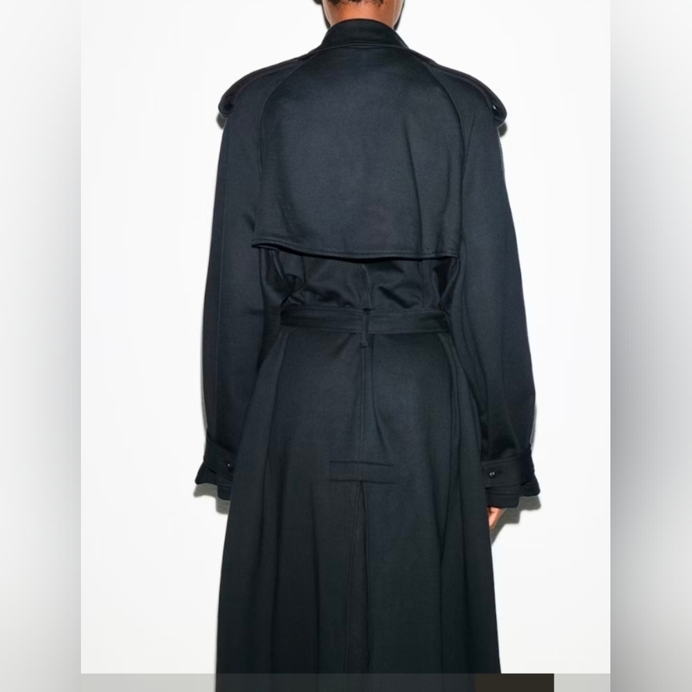 NWT SKIMS Boyfriend Fleece Oversized Trench Coat - Picture 7 of 9